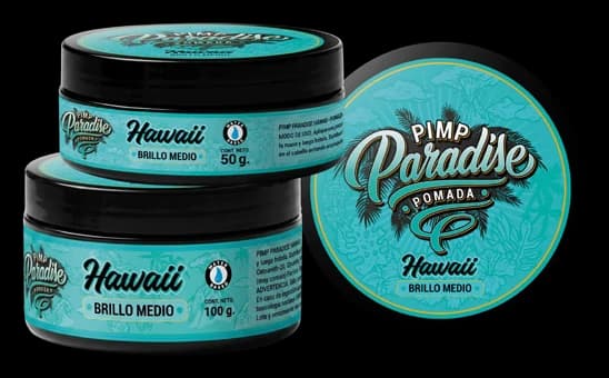 Pomada Hawaii Pimp Paradise, potes de 100 g y 50 g