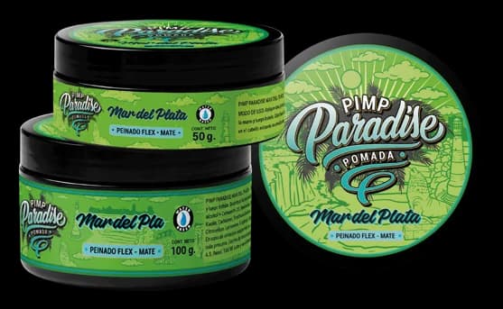 Pomada Mar del Plata Pimp Paradise, potes de 100 g y 50 g